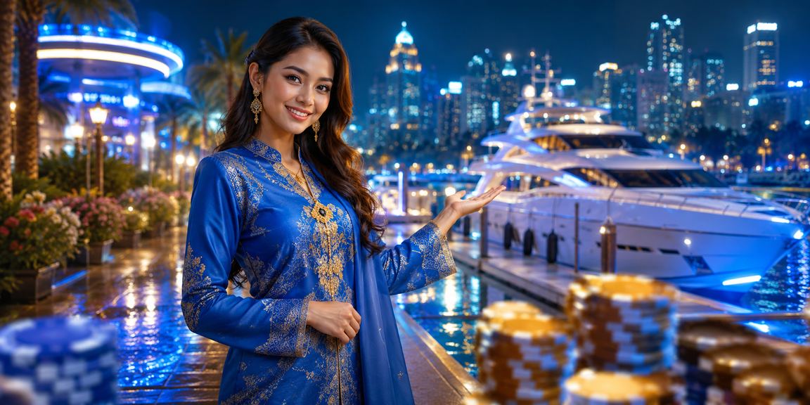 Pengguna Malaysia dalam pakaian baju kurung menikmati bonus rebat platform pertaruhan dalam talian